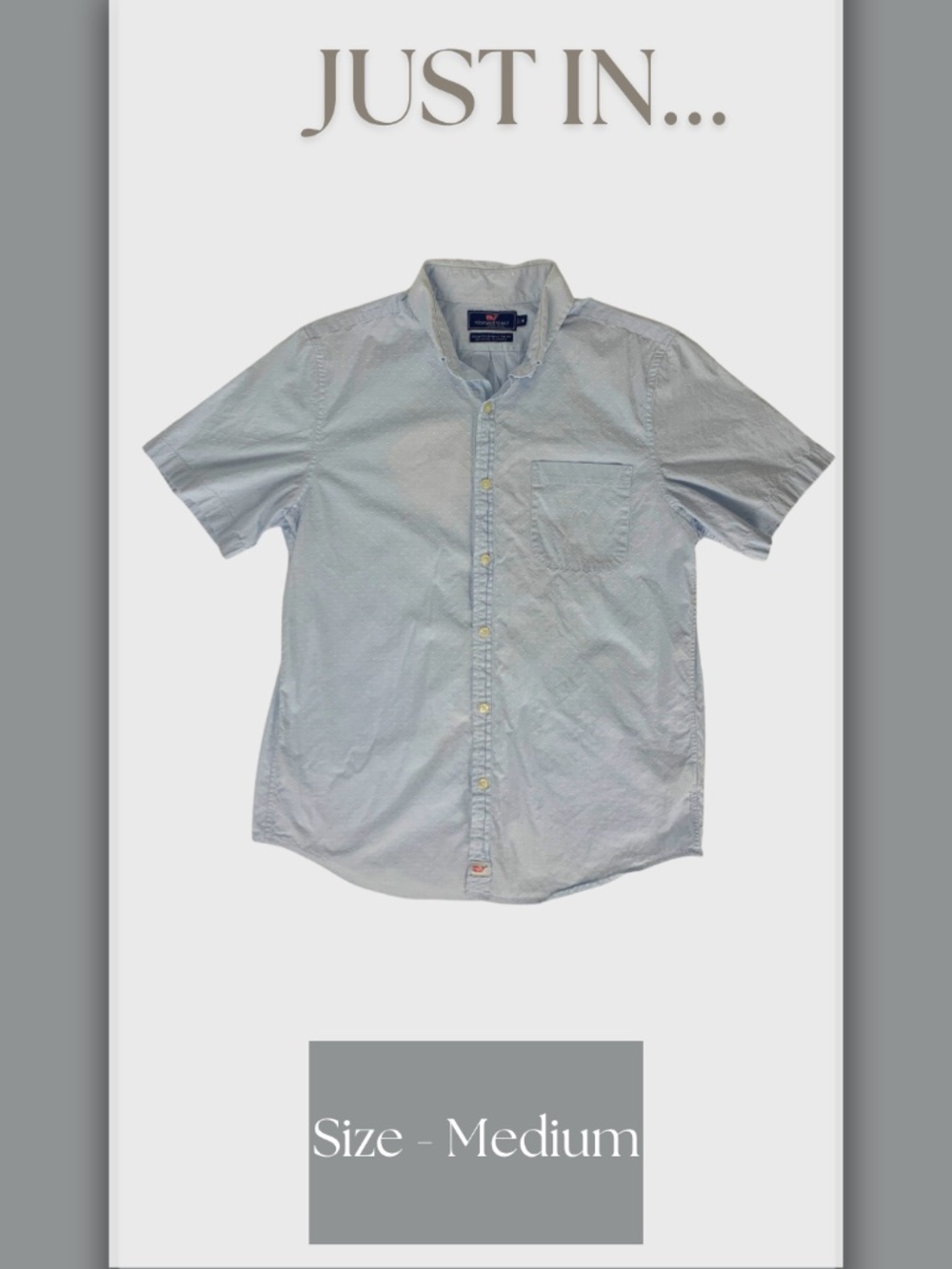 vineyard vines Slim Fit Murray Shirt Polka Dot Shirt Blue M Preppy Coastal